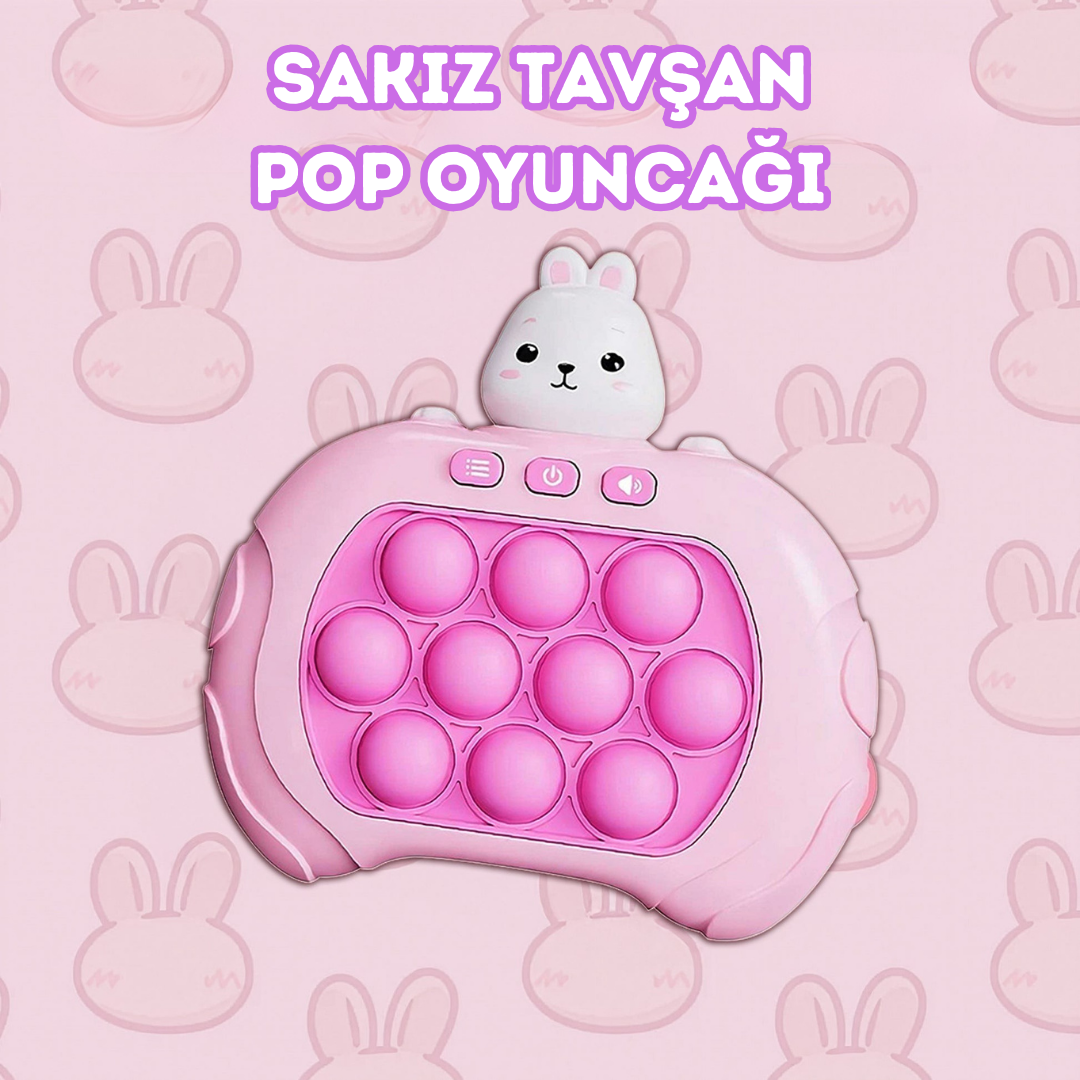 Pembe Sakız Tavşan Model Popit Toys | Elektronik Popit