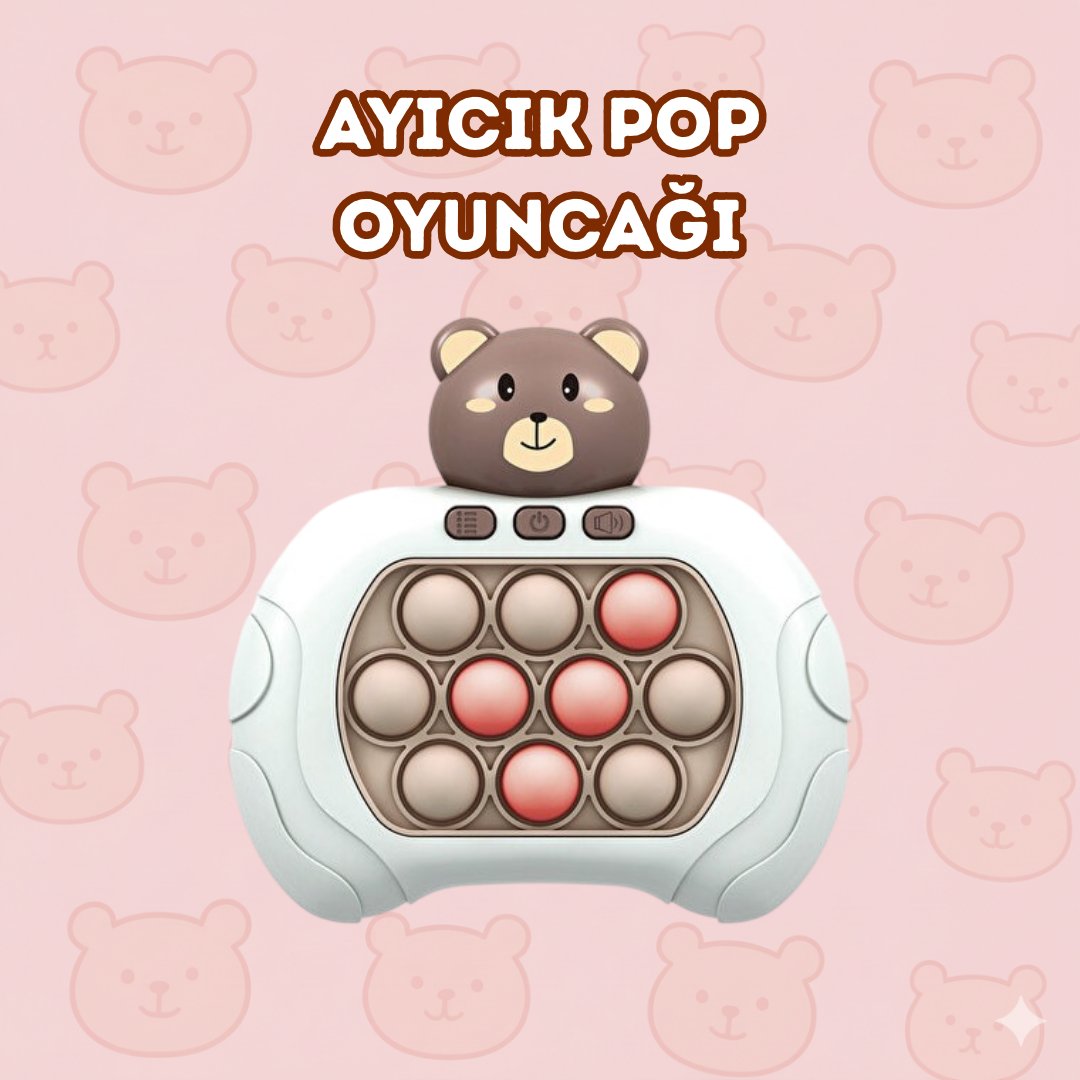 Kahverengi Ayıcık Model Popit Toys | Elektronik Popit