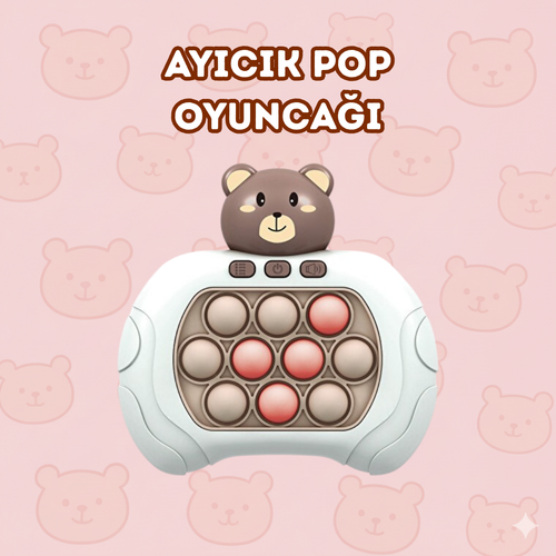 Kahverengi Ayıcık Model Popit Toys | Elektronik Popit